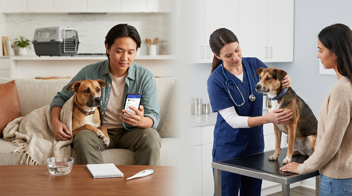 Vet for Dog Vomiting: When to Monitor at Home and When to Book a Vet