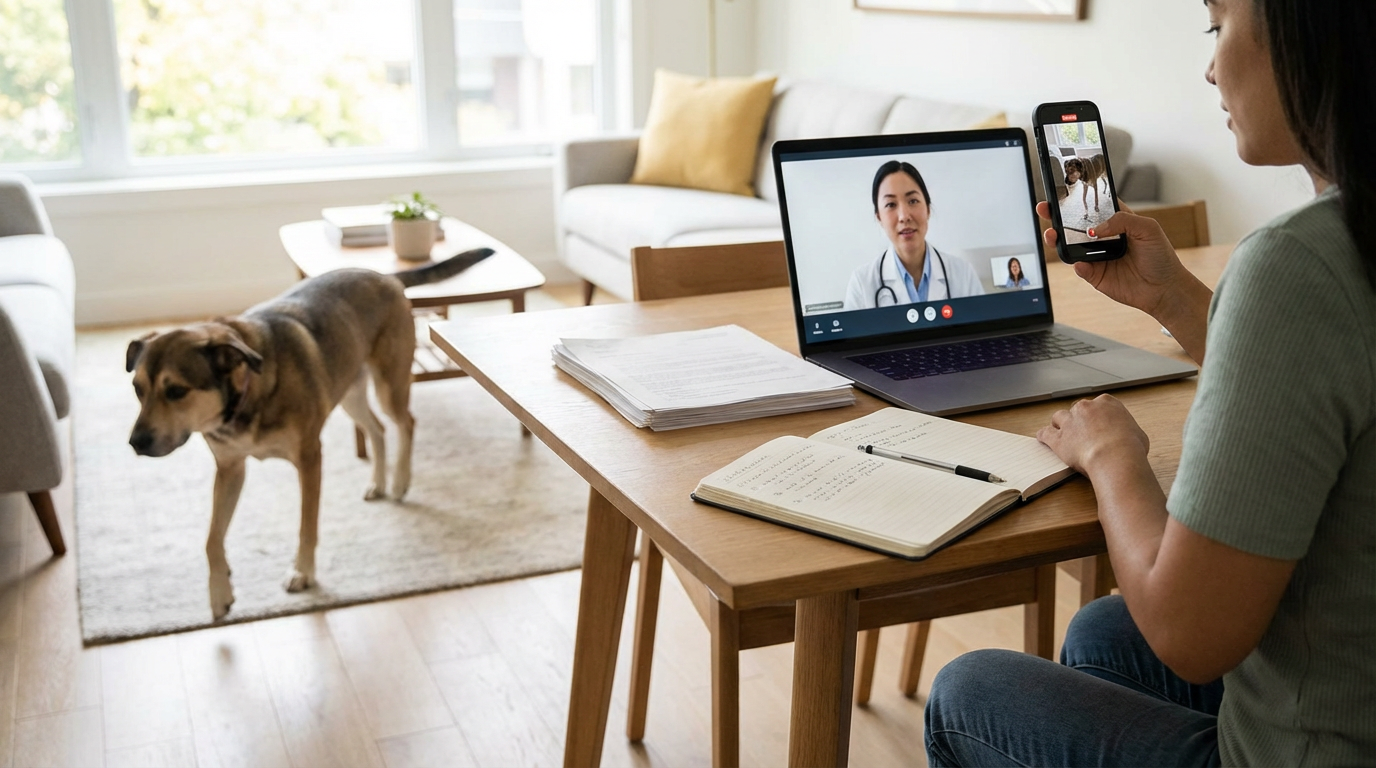 Online Vet Consultation for Pets: What Vets Actually Need From You
