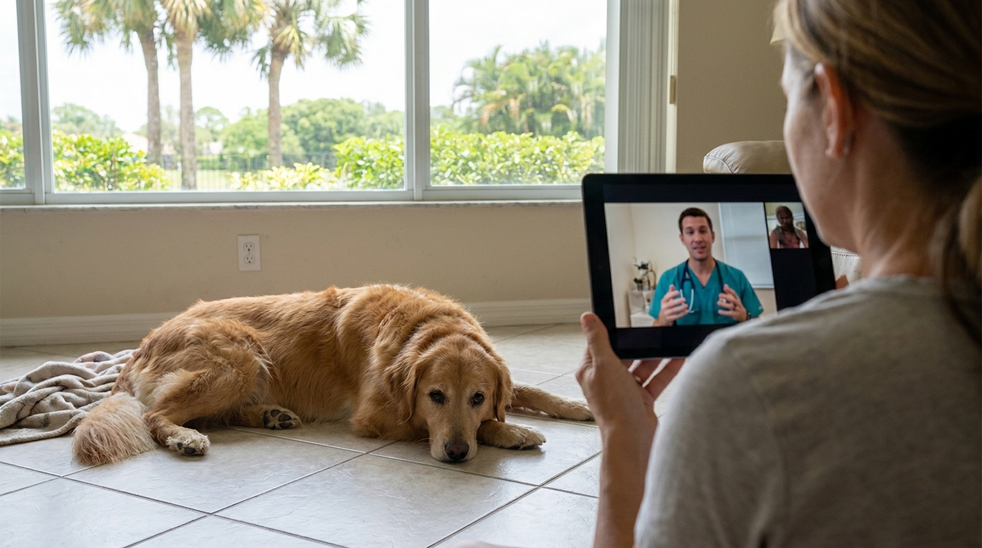 Dog Diarrhea in Florida: Can an Online Vet Help First?
