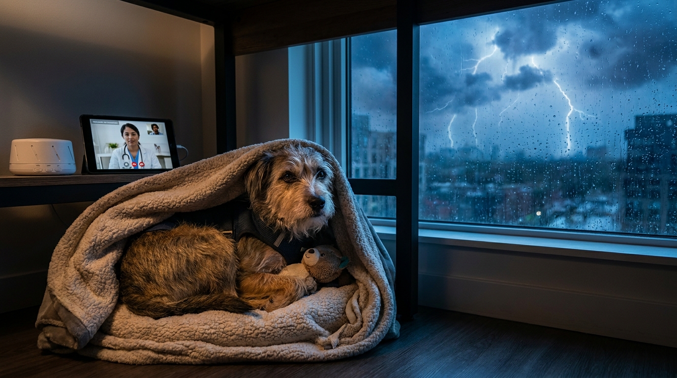 Storm Anxiety in Dogs: How to Help Your Pet During Thunderstorms and Hurricanes