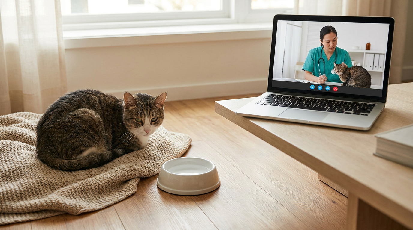 Why Is My Cat Vomiting? Causes, Warning Signs, and When an Online Vet Can Help