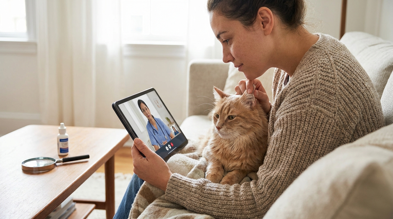 Ear Mites in Cats: Signs, Risks, and Online Vet Support