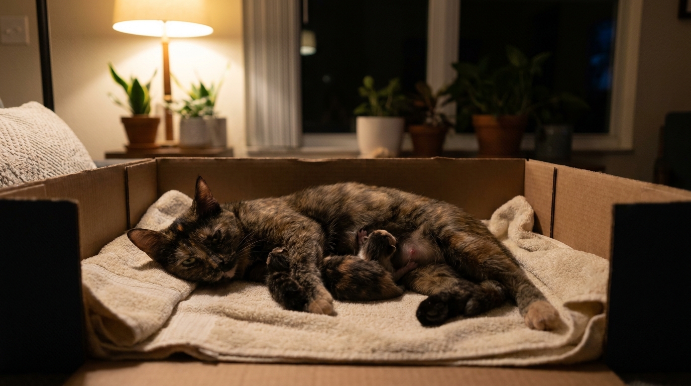 How Long Between Kittens? Normal Rest or a Stuck Kitten